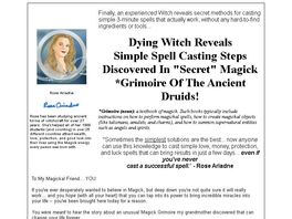 Go to: Simple Spell Casting E-kit & Upsell - Pays 75% - Video Doubles Sales!