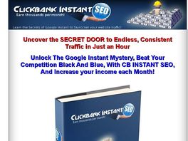 Go to: CB Instant SEO 75% commisions New SEO Ebook