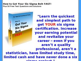 Go to: How To Get Your Six Sigma Belt Fast!