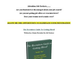 Go to: The Recruiters Guide To Getting Hired!
