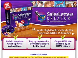 Go to: Sales Letter Creator-Create unique quality sales letters in 15 minutes