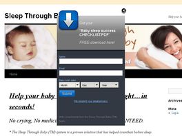 Go to: MP3 & PDF - Sleep Through Baby (tm) System