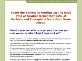Go to: The Self Treatment Program For Back Pain And Sciatica Sufferers.