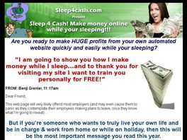 Go to: Exclusive! Sleep 4 Cash. Make Money While Your Sleeping!!!