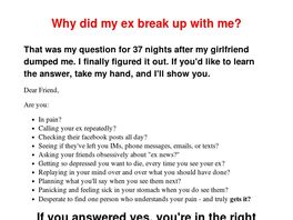 Go to: The Basic Plan To Get Your Ex Back