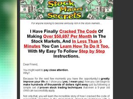 Go to: Stock Market Secrets - Affiliates Earn Cash Fast Easy
