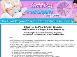 Go to: Getting Pregnant Is Easy