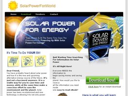 Go to: Solar Power For World.