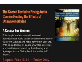 Go to: The Sacred Feminine Rising: Healing The Effects Of Unawakened Men