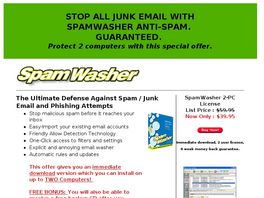 Go to: SpamWasher - Ultimate AntiSpam Solution.