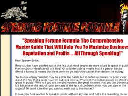 Go to: Speaking Fortune Formula