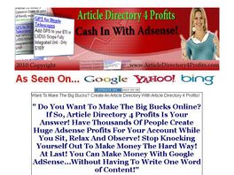 Go to: Article Directory 4 Profits