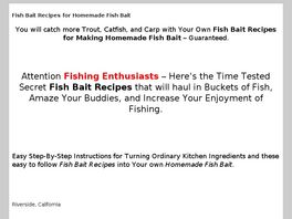 Go to: Secret Fish Bait Formulas Revealed.