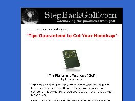 Go to: StepBackGolf.com Bringing Back the History of Golf
