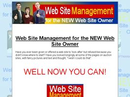 Go to: Web Site Maintenance For The New Web Site Owner.