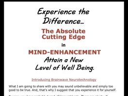 Go to: The Absolute Cutting Edge In Mind Enhancement.