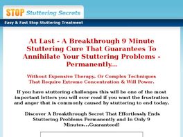 Go to: Stop Stuttering Success System. Now Converting Even Higher.