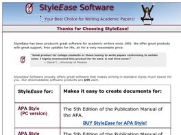 Go to: Styleease Software - Tools For Academic Writers