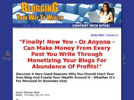 Go to: Blogging Your Way To Wealth