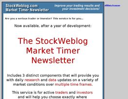 Go to: StockWeblog Market Timer.