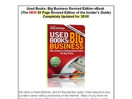 Go to: Easy $$$ For The Work-at-home/side Income/online Bookseller Market