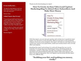 Go to: Easy Video Lead Capture