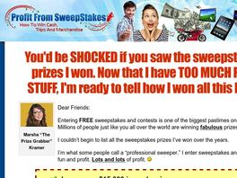 Go to: Profit From Sweepstakes, How To Win Cash, Trips And Merchandise