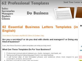 Go to: 62 English Business Letters' Templates