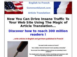Go to: English To French Article Translation - Reach 300 Million Readers