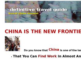 Go to: Live, Work and Travel China...The Easiest and Cheapest Way