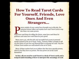 Go to: Reading Tarot Cards Revealed