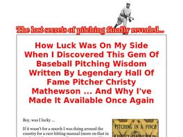 Go to: Classic Baseball Pitching & Hitting Instruction.