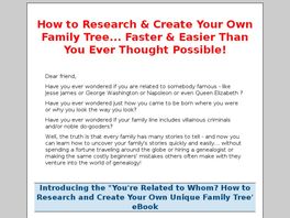 Go to: Who's In Your Tree? How To Research And Create Your Own Family Tree.