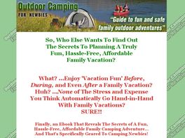 Go to: Camping For Newbie Campers Ebook.