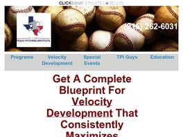 Go to: The Total Pitcher Training Program - Velocity Development