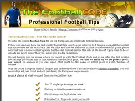 Go to: The Football Code: 15 - 30 Points Profit Per Month.