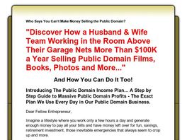 Go to: The Public Domain Income Plan.