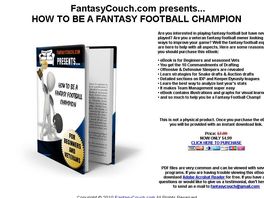 Go to: Purchase How To Be A Fantasy Football Champion