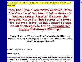 Go to: Train Your Horse & Cure Bad Habits!