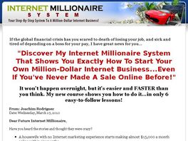 Go to: Internet Millionaire System In Affiliate Marketing.