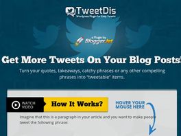 Go to: Tweetdis For Wordpress: Get More Traffic From Twitter And More Shares