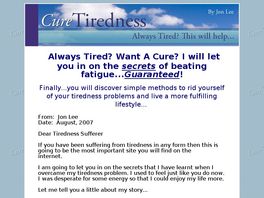 Go to: Cure Tiredness.