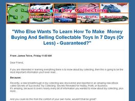 Go to: Success Of Toy Collecting:revealed For Hobby,profit, Or Business