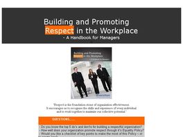 Go to: Building And Promoting Respect In The Workplace