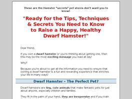 Go to: Caring For Dwarf Hamsters