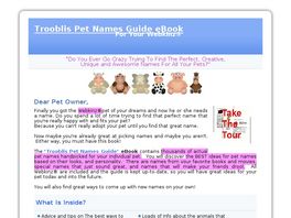 Go to: Trooblis Pet Names Guide For Webkinz.