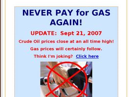 Go to: Never Pay For Gas Again.