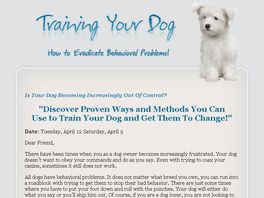 Go to: Training Your Dog How to Eradicate Behavioral Problems!