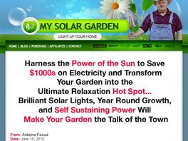 Go to: My Solar Garden- 75% Comission- Killer Product!