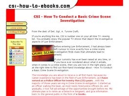 Go to: Csi - How To Conduct A Basic Crime Scene Investigation.